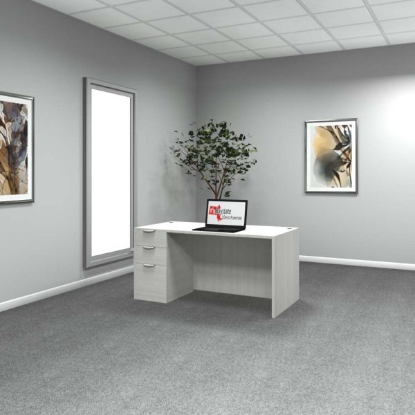 Rectangular Desk #2 Acadia White back