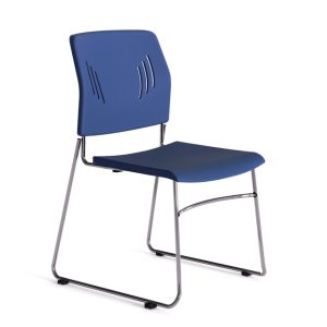 BAY 10 Armless Stacking Chair with Chrome Frame - Image 3