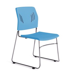 BAY 10 Armless Stacking Chair with Chrome Frame - Image 4