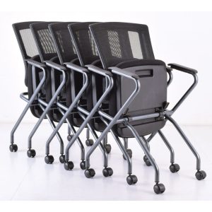 BAY 9 Cool Mesh Pro Nesting Chair with Arms and Titanium Gray Frame - Image 2