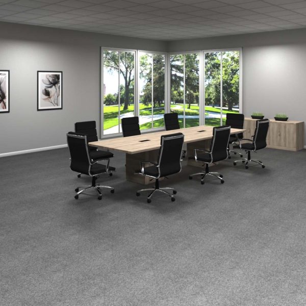 Cube base, rectangular 12' conference table