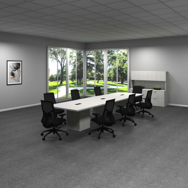 Cube base, rectangular 14' conference table