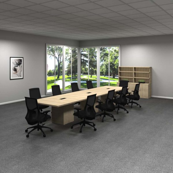 Cube base, rectangular 16' conference table