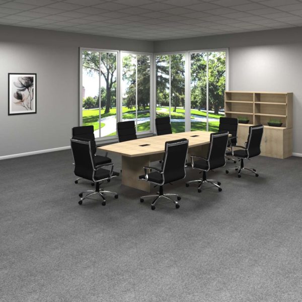 Slab base, boatshaped 10' conference table